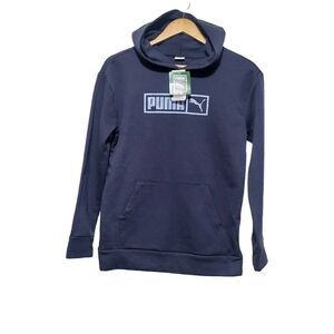 PUMA Pullover Hoodie Blue Kids Size Large NEW